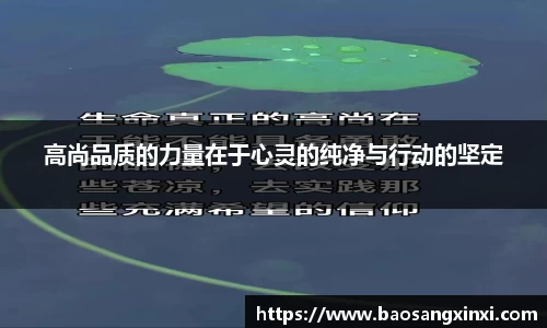高尚品质的力量在于心灵的纯净与行动的坚定